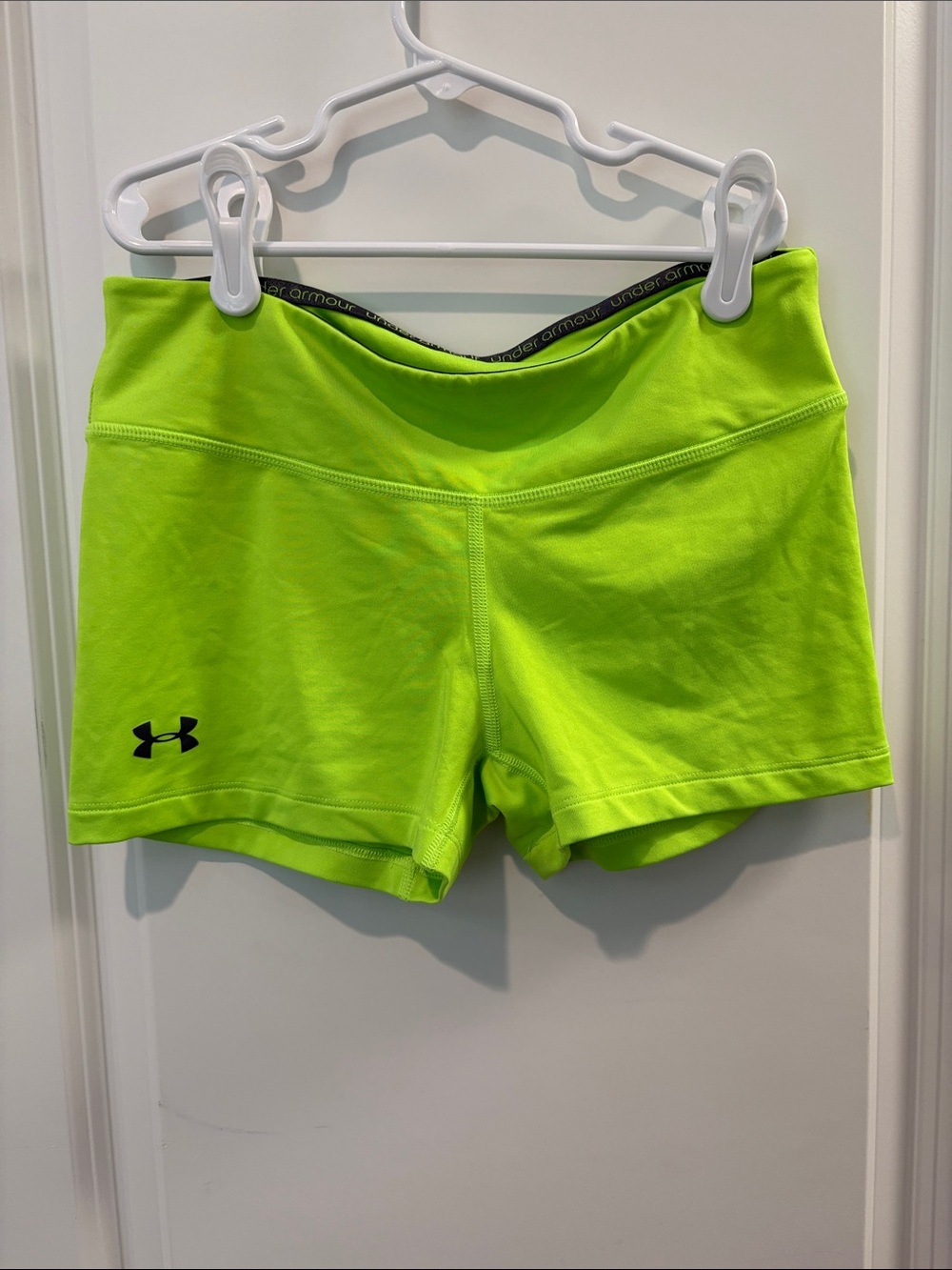 Under Armour Women's Neon Lime Athletic Stretch Shorts